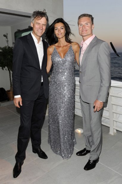 Claus-Dietrich Lahrs, David Coulthard i jego dziewczyna Karen Minier  
