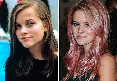 Reese Witherspoon (15 lat) oraz Ava Phillippe (16 lat)