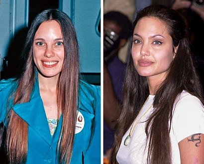 Marcheline Bertrand (22 lat) oraz Angelina Jolie (26 lat)