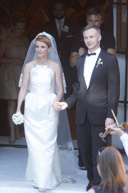 Katarzyna Zielińska i Wojciech Domański na swoim ślubie w 2013 roku