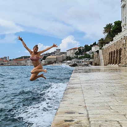 Agata Rubik zaprezentowała swój skok do morza