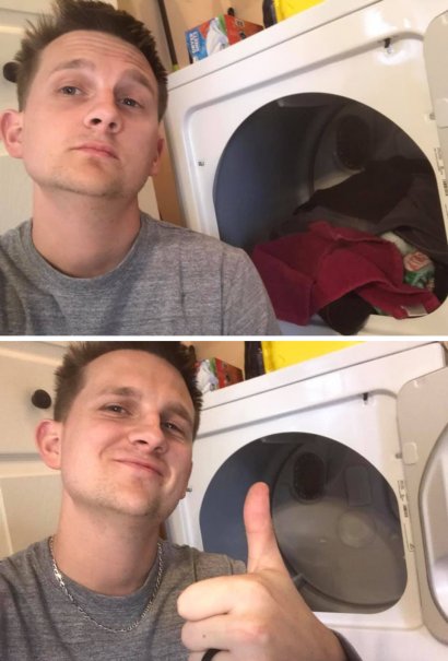 Przyznał jednak, że faktycznie pomoc może być sexy. Żona przychodząc do domu, nie musi się niczym przejmować i ma czas... dla ukochanego ;)