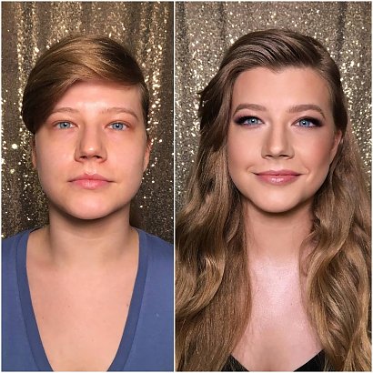 Metamorfozy makijażowe - przed i po