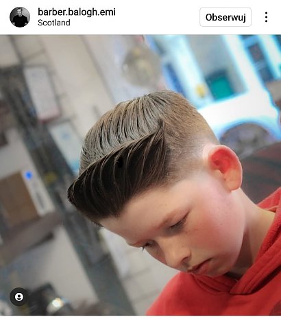 modna fryzura dla chłopca