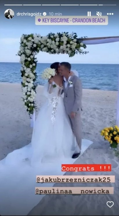 Piłkarz zamieścił na Instagramie jednak tylko jedno zdjęcie z samej ceremonii zaślubin.