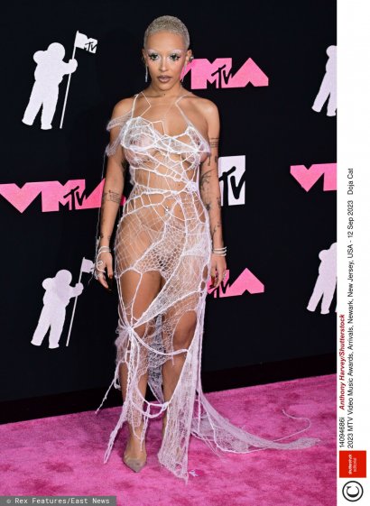 Pajęcza sieć, Barbie idąca do ślubu, a może Wilma z Flinstonów w wersji pink? Która stylizacja zasłużyła na statuetkę za NAJKOSZMARNIEJSZĄ stylizację podczas gali MTV VMA?